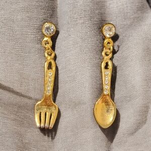 Spoon and fork earrings